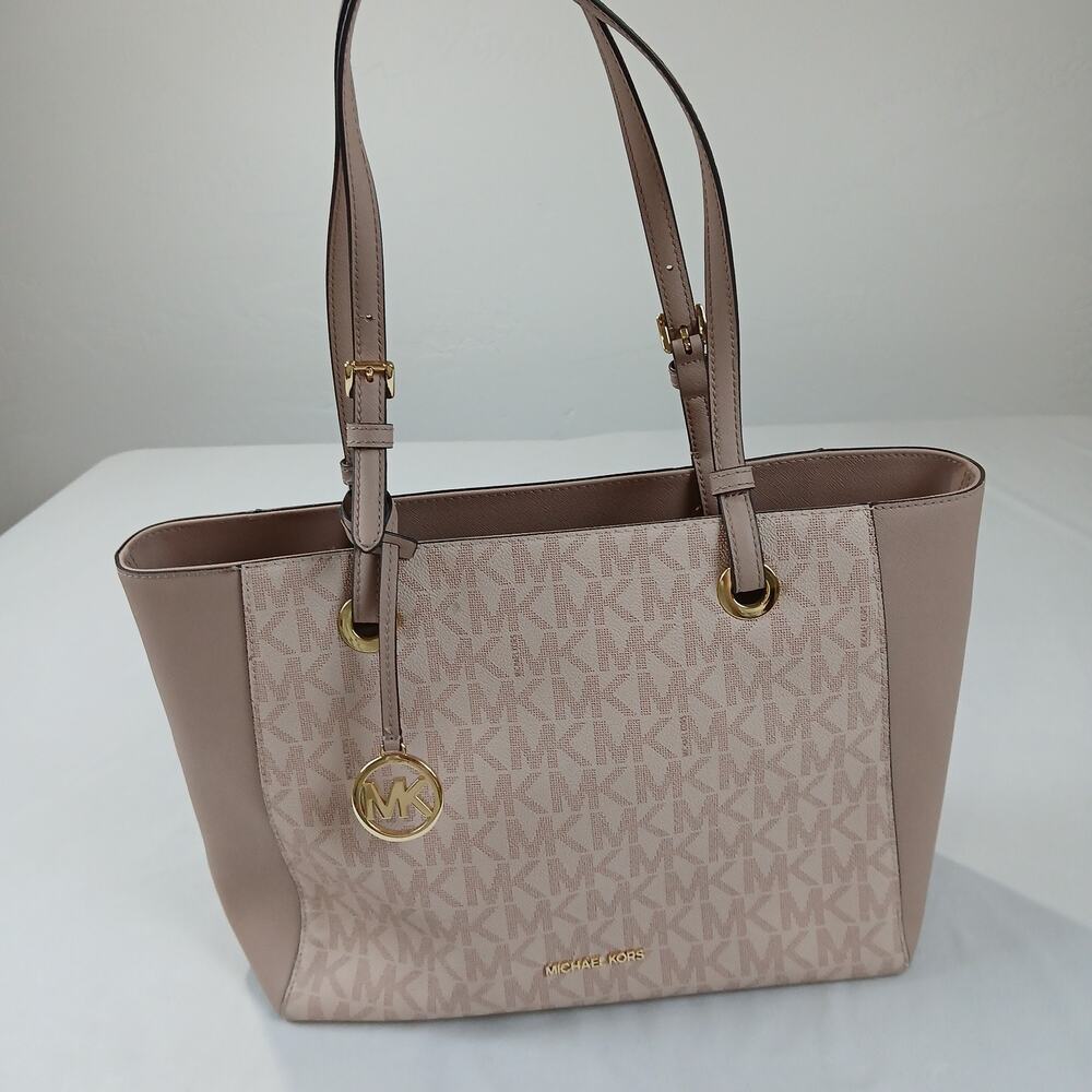 Michael Kors Tote Jet Set Travel Large East West Powder Blush Divider 38T1CWAT2B